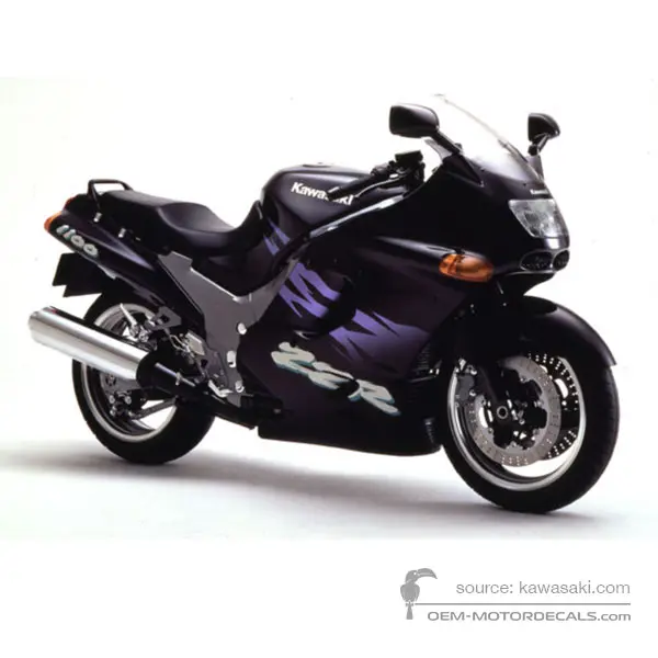Kawasaki ZZR1100 1995 - Nero - Peral Purplish Black Mica
