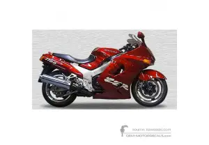 Decals for Kawasaki ZZR1100 1995 - Red • Kawasaki OEM Decals