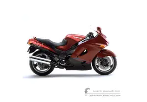 Stickers voor Kawasaki ZZR1100 1999 - Rood • Kawasaki OEM Stickers