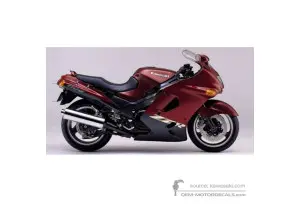 Decals for Kawasaki ZZR1100 2001 - Red • Kawasaki OEM Decals