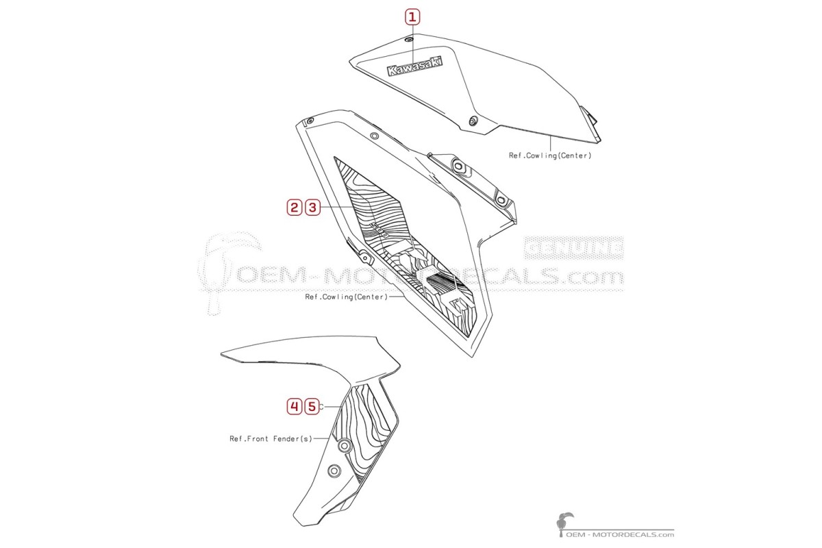 Naklejki do Kawasaki KLE500 SE 2026 • Kawasaki Naklejki OEM