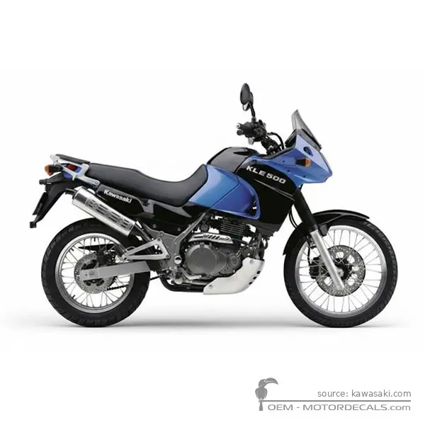 Kawasaki KLE 500 2003 - Pearl Mystic Black / Comet Blue Pearl