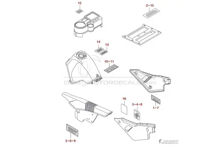 Kawasaki KLR650 1996 - Caution labels