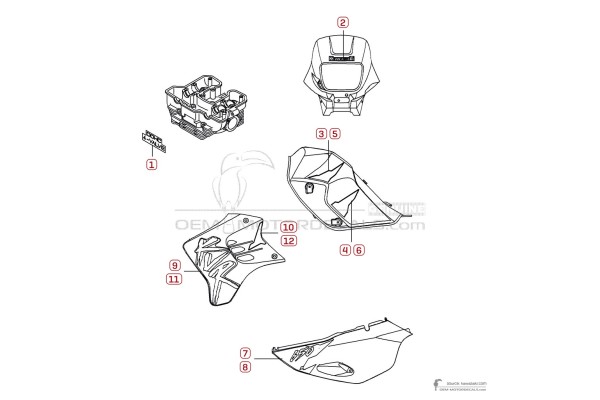 Kawasaki KLR650 1999 - Rood