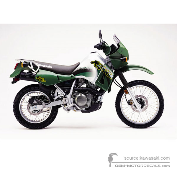 Adesivi per Kawasaki KLR650 2001 - Verde • Kawasaki Adesivi OEM