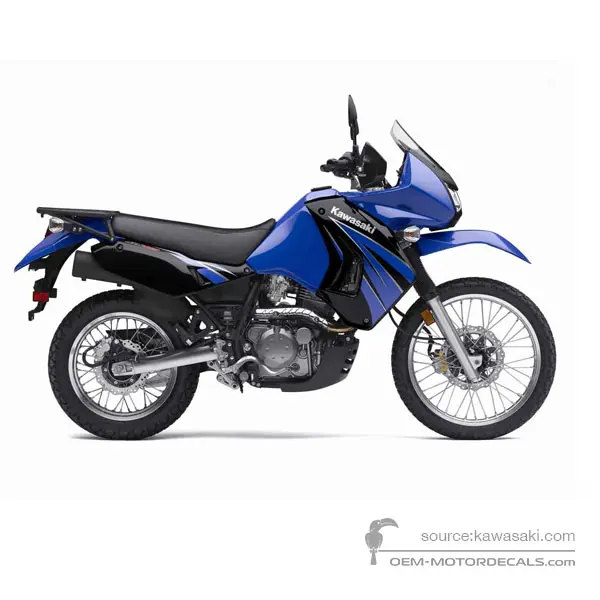 Kawasaki KLR650 2009 - Niebieski - Candy Plasma Blue / Metallic Diablo Black