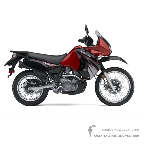 Kawasaki KLR650 2010 - Czerwony - Metallic Imperial Red / Ebony