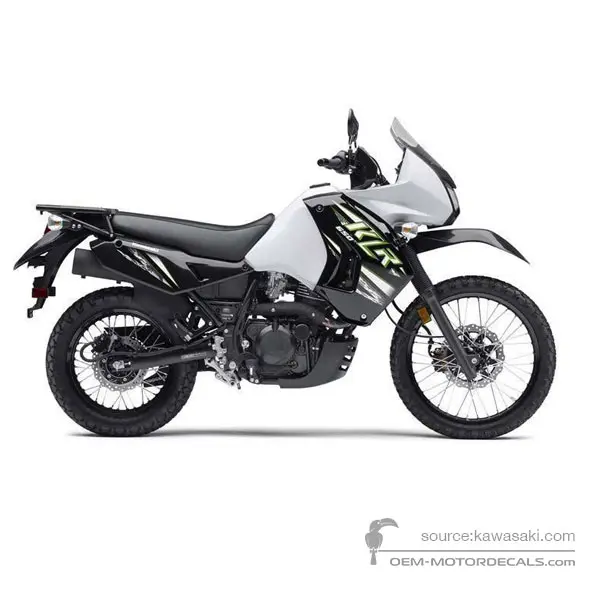 Kawasaki KLR650 2014 - Biały - Pearl Stardust White / Ebony