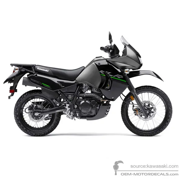 Kawasaki KLR650 2015 - Ebony - Metallic Flat Raw Graystone / Ebony