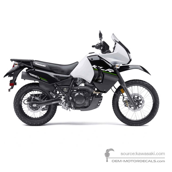 Decals for Kawasaki KLR650 2015 - White • Kawasaki OEM Decals