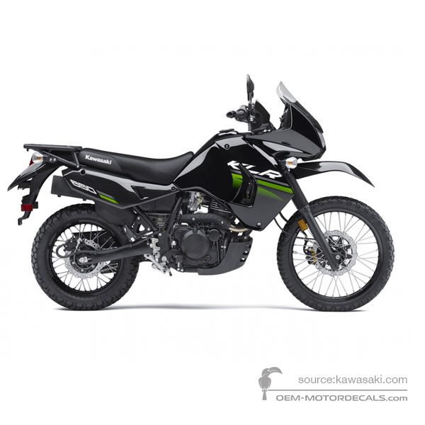 Naklejki do Kawasaki KLR650 2016 - Ebony • Kawasaki Naklejki OEM