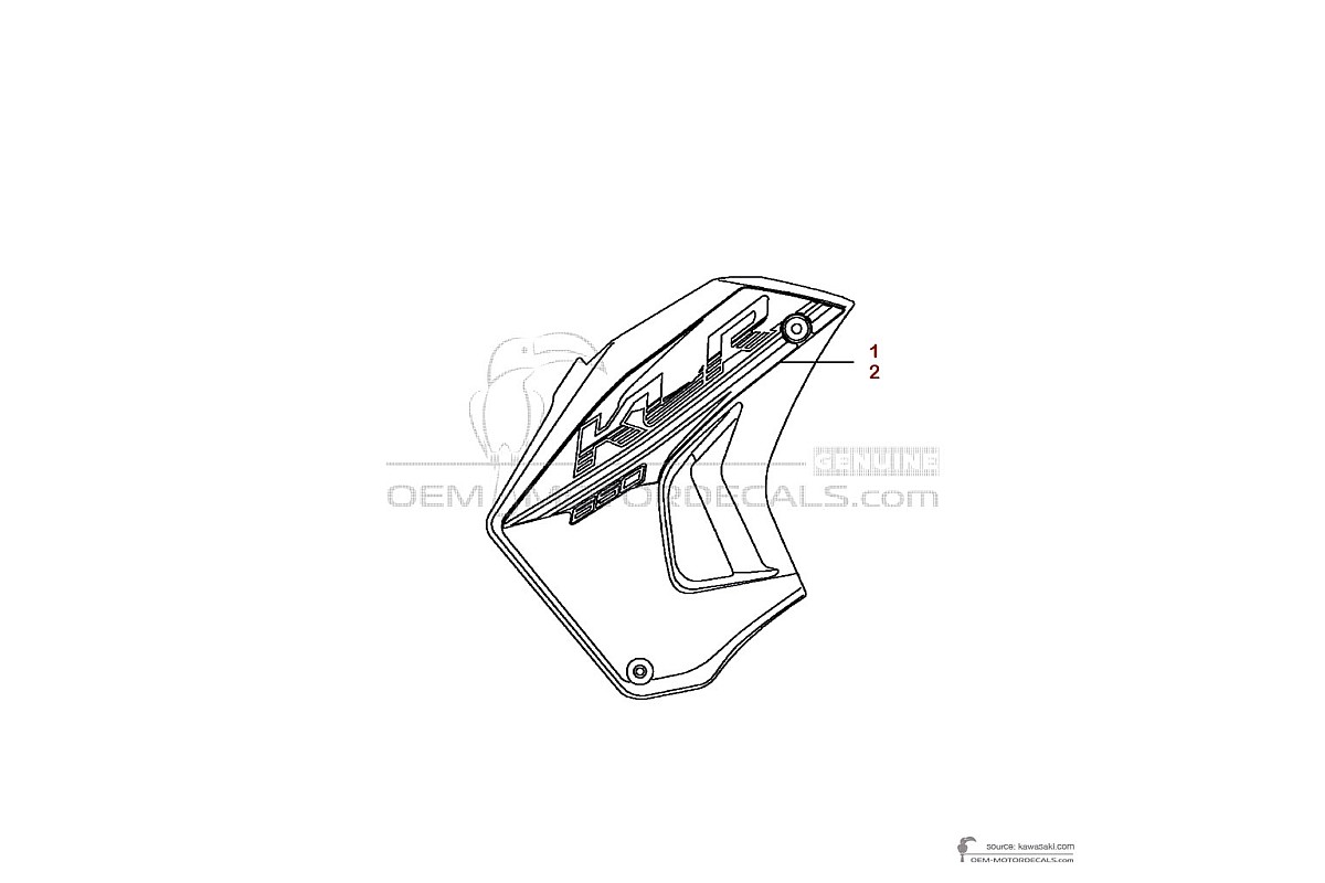 Aufkleber für Kawasaki KLR650 2017 - Rot • Kawasaki OEM-Aufkleber