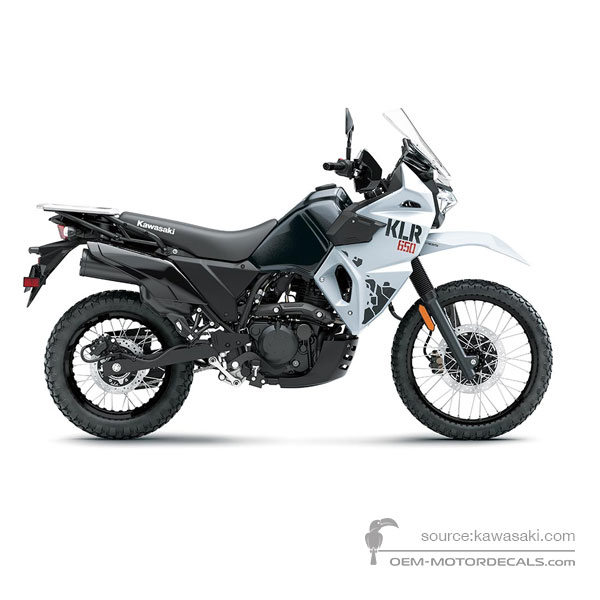 Pegatinas para Kawasaki KLR650 2025 - Blanco • Kawasaki Pegatinas OEM