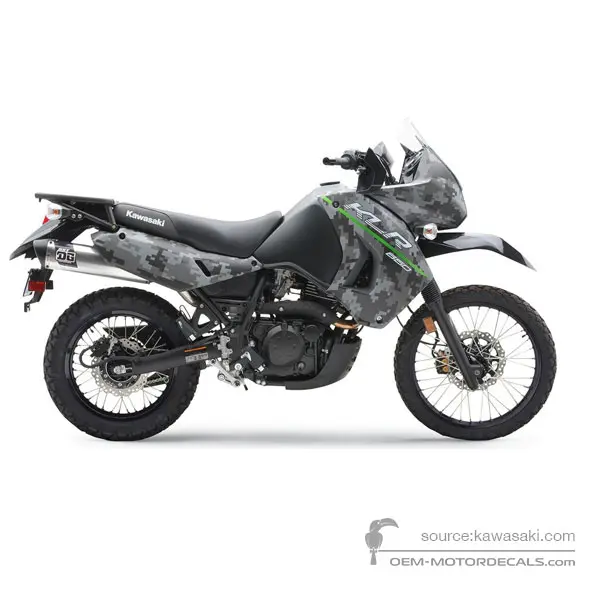 Kawasaki KLR650 CAMO 2017 - Szary - Matrix Camo Gray