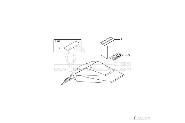 Kawasaki KLX110 2002 - Voorzichtigheid labels