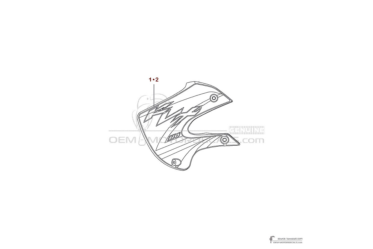 Decals for Kawasaki KLX110 2002 - Green • Kawasaki OEM Decals