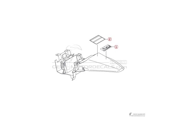 Kawasaki KLX110 2010 - Voorzichtigheid labels