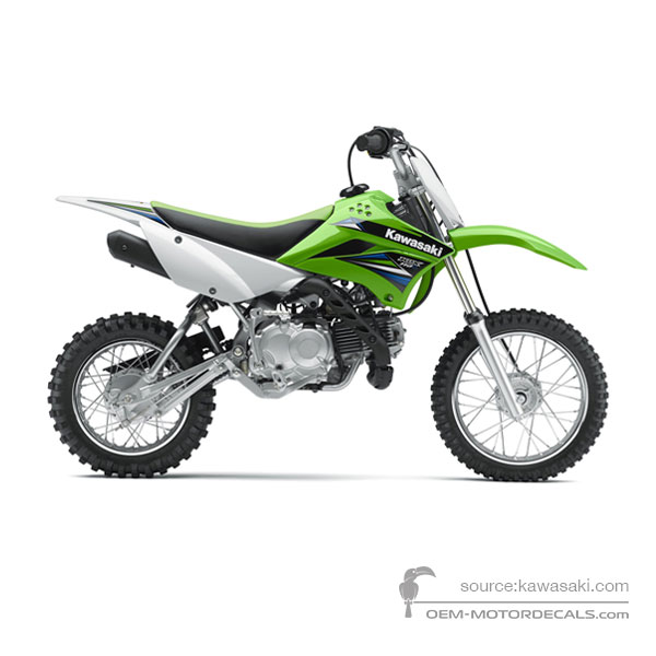 Pegatinas para Kawasaki KLX110 2014 - Verde • Kawasaki Pegatinas OEM