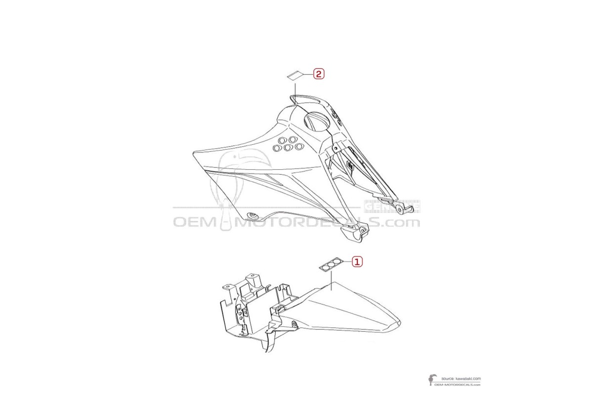 Decals for Kawasaki KLX110 2018 - Caution labels • Kawasaki OEM Decals