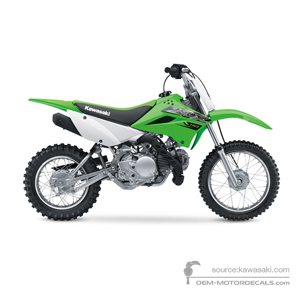 Adesivi per Kawasaki KLX110 2019 - Verde • Kawasaki Adesivi OEM