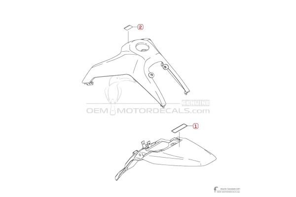 Kawasaki KLX140 2023 - Caution labels