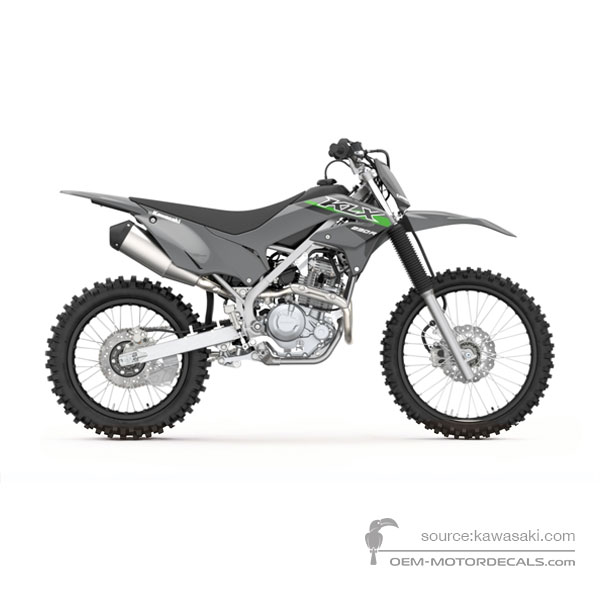 Pegatinas para Kawasaki KLX230R 2024 - Gris • Kawasaki Pegatinas OEM