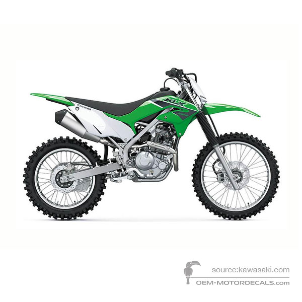 Pegatinas para Kawasaki KLX230R 2024 - Verde • Kawasaki Pegatinas OEM