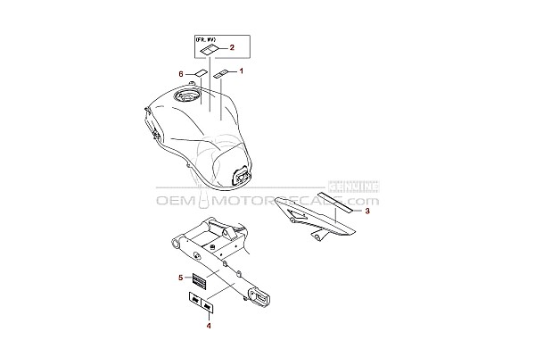 Kawasaki KLZ1000 VERSYS - Caution labels