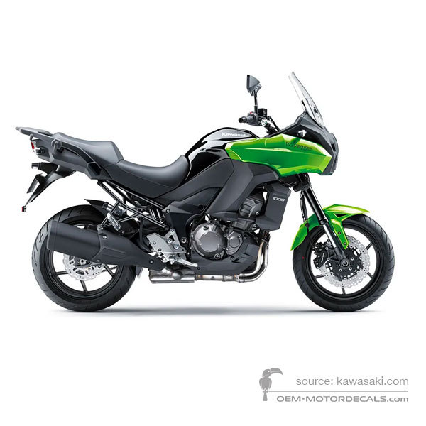 Decals for Kawasaki KLZ1000 VERSYS 2014 - Green • Kawasaki OEM Decals