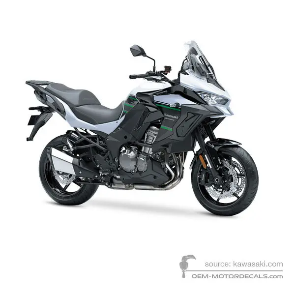 Kawasaki KLZ1000 VERSYS 2019 - Blanco - Pearl Flat Stardust White / Metallic Flat Spark Black
