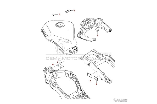 Kawasaki NINJA 1100SX 2025 - Caution labels