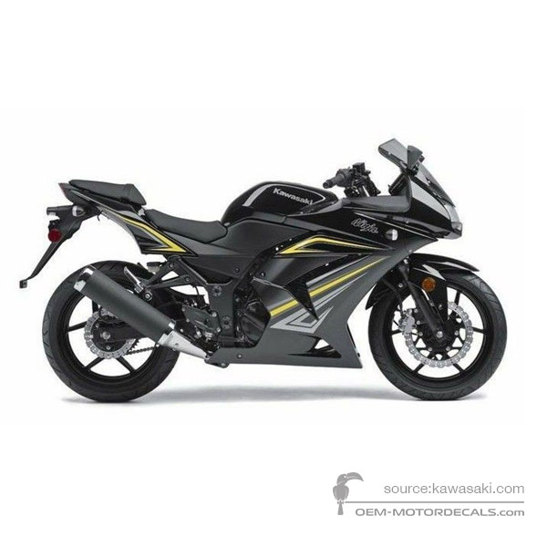 Stickers voor Kawasaki NINJA 250R | EX250 2012 - Zwart • Kawasaki OEM Stickers