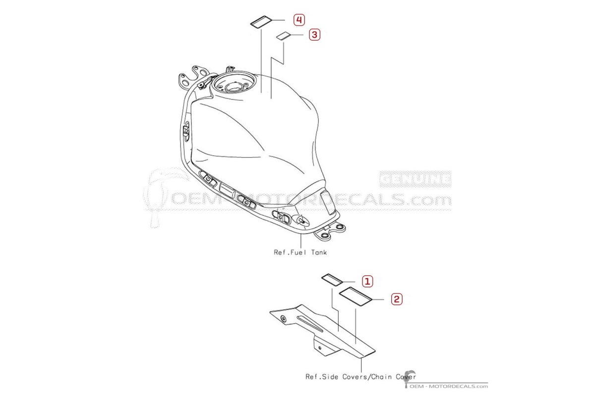 Adesivi per Etichette di avvertenza • Kawasaki Adesivi OEM