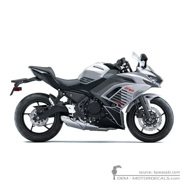 Kawasaki NINJA 650 | EX650 2026 - Metallic Matte Whitish Silver / Metallic Flat Spark Black