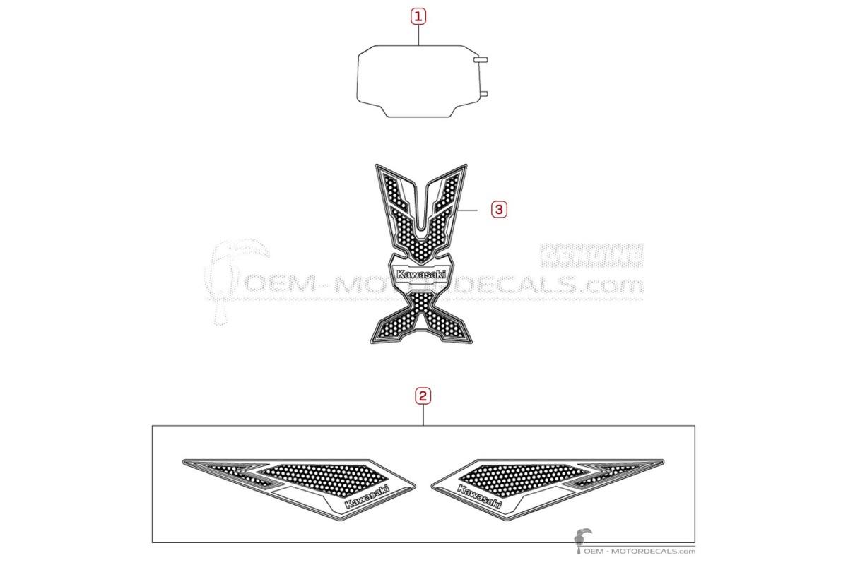 Stickers voor Optionele stickers • Kawasaki OEM Stickers