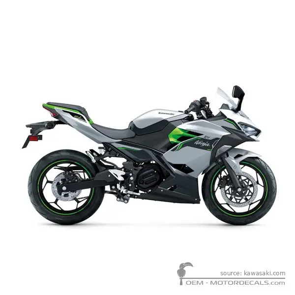 Kawasaki NINJA E-1 2024 - Metallic Bright Silver / Metallic Matte Lime Green / Ebony