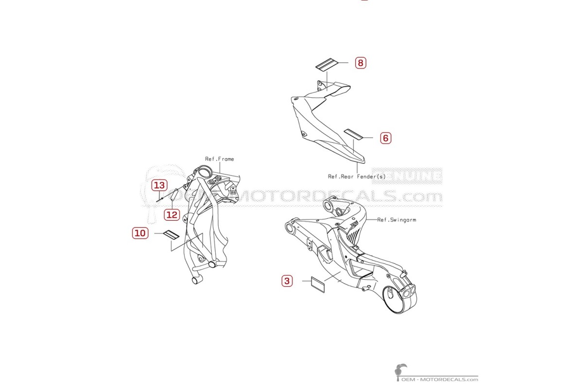 Aufkleber für Warnhinweise • Kawasaki OEM-Aufkleber
