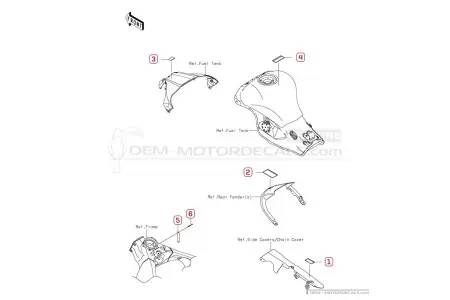 NINJA ZX-10RR Étiquettes d'avertissement