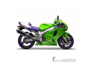 Autocollants pour Kawasaki NINJA ZX-7RR 1997 • Kawasaki Autocollants OEM