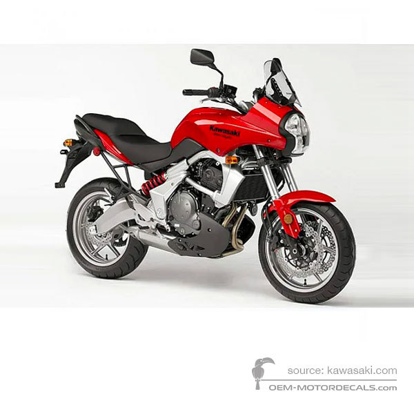 Aufkleber für Kawasaki KLE650 VERSYS 2008 - Rot • Kawasaki OEM-Aufkleber