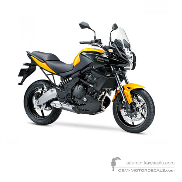 Decals for Kawasaki KLE650 VERSYS 2012 - Yellow • Kawasaki OEM Decals