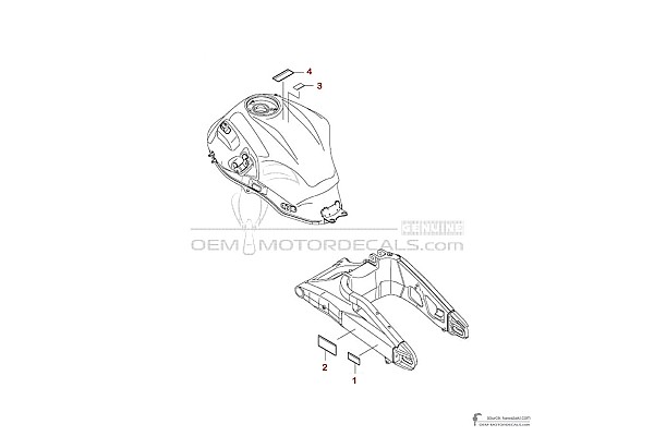 Kawasaki KLE650 VERSYS - Caution labels