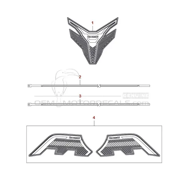 Kawasaki VERSYS 1100 2025 - Optionele Stickers