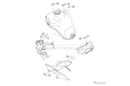 Kawasaki VERSYS 1100 2025 - Vorsichtsetiketten