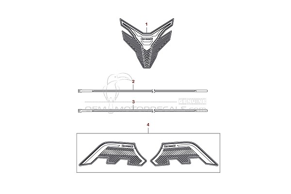 Kawasaki VERSYS 1100 2025 - Optionele Stickers