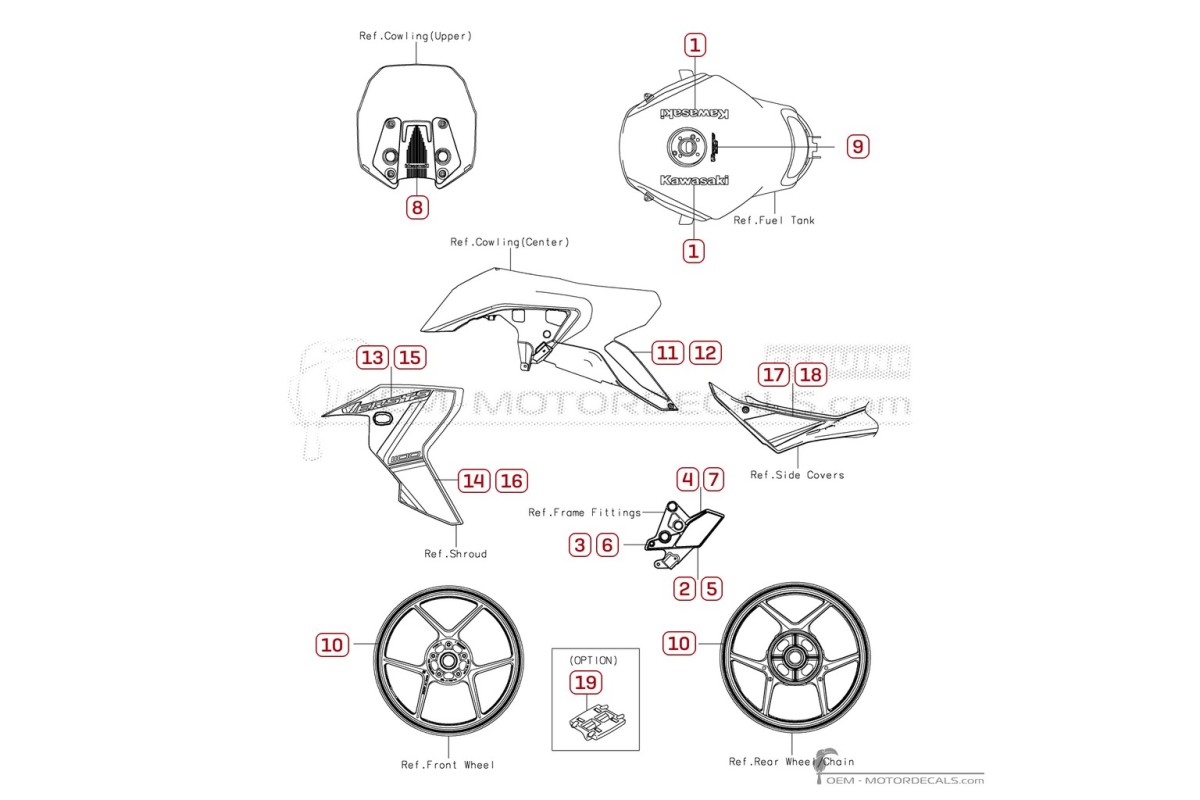 Naklejki do Kawasaki VERSYS 1100 SE 2026 • Kawasaki Naklejki OEM