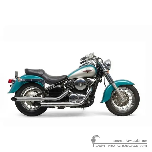 Kawasaki VN800 Classic 1996 - Deep Turquoise Green / Galaxy Silver