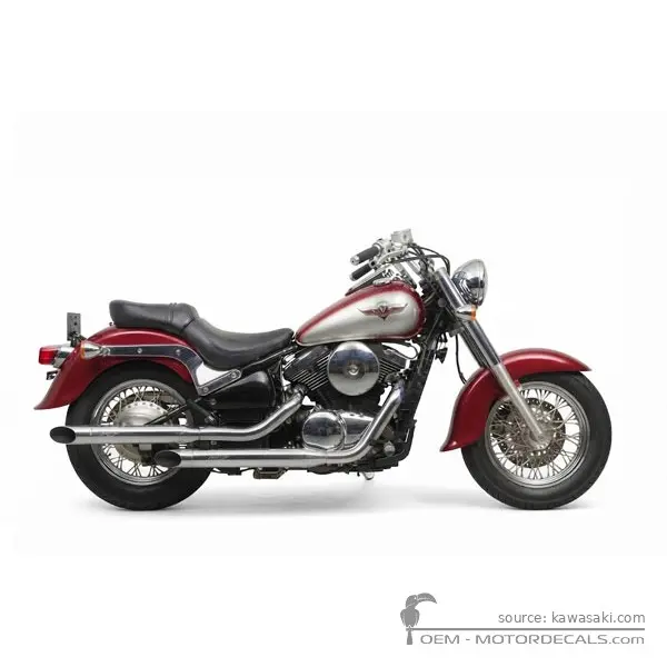 Kawasaki VN800 Classic 1996 - Pearl Alpine White / Sunbeam Red