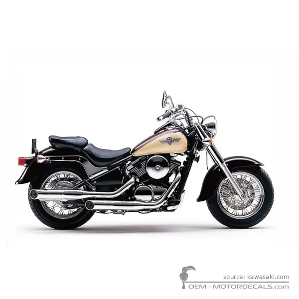 Kawasaki VN800 Classic 1997 - Candy Amaranth Red Mica / Pearl Ivory