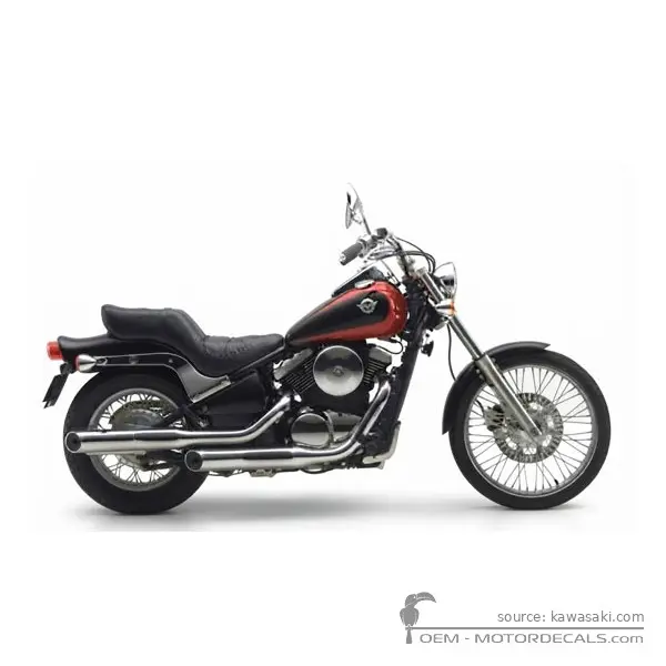 Kawasaki VN800 1998 - Ebony / Candy Persimmon Red